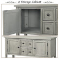 Wood Console Sofa Table with Storage Drawers and Bottom Shelf, Storage Buffet Sideboard Cabinet, Rustic Console Table for Entryway Hallway Foyer, Accent Table for Kitchen Living Room, B564