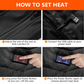 Heated Vest for Men Women, Size Adjustable, 11 Heating Zones, 3 Heating Levels, Unisex USB Charging Electric Heating Vest for Hunting, Fishing, Hiking (Battery Not Included)