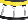 Kids Outdoor Mini Trampoline, 48" Yellow Portable Small Toddler Trampoline with Safety Net, Durable and Safe Rebounder Trampoline for Kid Exercise & Play Indoor or Outdoor, L091
