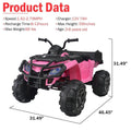 Segmart® Ride On Pink Atv Kids Cars 12v Kids Toys