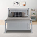 Bed Frame with Headboard, SEGMART Twin Size Bed Frame for Adults Teens Kids, Platform Bed Frame with Wood Slat Support, Solid Wood Bed Frame, Twin Bed Frame No Box Spring Need,78.7"Lx42"W, Gray, H2273
