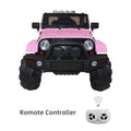 12V Ride on Cars for Girls Boys, Power Ride on Toys with Remote Control, SEGMART Pink Electric Cars for Kids, Ride on Truck with Safety-Belt, Spring Suspension, Lights&MP3, Gift for Kids, L