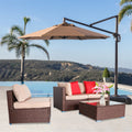 Patio Furniture Set Clearance, 4 Piece Patio Furniture Sets with Armless Sofa, Coffee Table, 2 Corner Sofas, 2 Pillows, All-Weather Patio Sectional Sofa Set with Cushions for Backyard Garden Pool, L