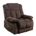 Lift Recliner, Electric Power Lounge Single Sofa for Elderly and Disabled, Heavy Duty Reclining Chair with Remote Control, Plush Fabric Sofa Living Room Chair with Overstuffed Design, Coffee, SS438