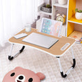 SEGMART Laptop Desk for Bed, Foldable Bed Tray Portable Lap Desks for Adults Kids, Wood, Q06