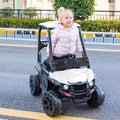 OFF-ROAD UTV WITH ROOF KIDS CARS 12V KIDS TOYS WITH R/C PARENTAL REMOTE ELECTRIC VEHICLES FOR BOYS GIRLS