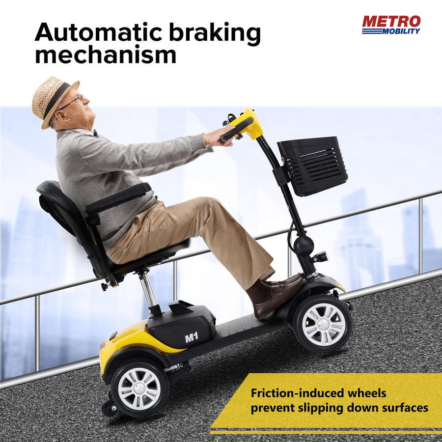Segmart Mobility Scooters for Seniors, Heavy Duty Handicap Electric Scooters with 4 Wheel, Lightweight Compact Motorized Scooter with Headlights, Outdoor Power Scooter with Anti-Tip Wheels, Blue, SS113