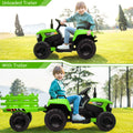 Power Tries Kids Ride on Car Toy, SEGMART 12V Ride-On Agricultural Vehicle with Trailer, Boys & Girls Kid Tractor with Charger, 2 Speeds, Music, Birthday Gift for 1-5 Boys & Girls, Red, SS026