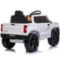 Licensed Chevrolet 12V Ride on Toys for Kids, Ride on Truck w/ Remote Control, Toddler Electric Motorized Vehicles Ride on Cars Christmas Gifts for Girls Boys, Spring Suspension, White, L