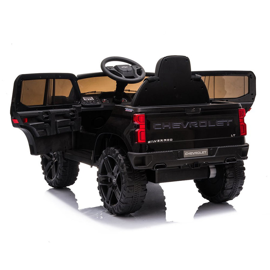 Licensed Chevrolet 12V Ride on Toys for Kids, Ride on Truck w/ Remote Control, Toddler Electric Motorized Vehicles Ride on Cars Christmas Gifts for Girls Boys, Spring Suspension, Black, L