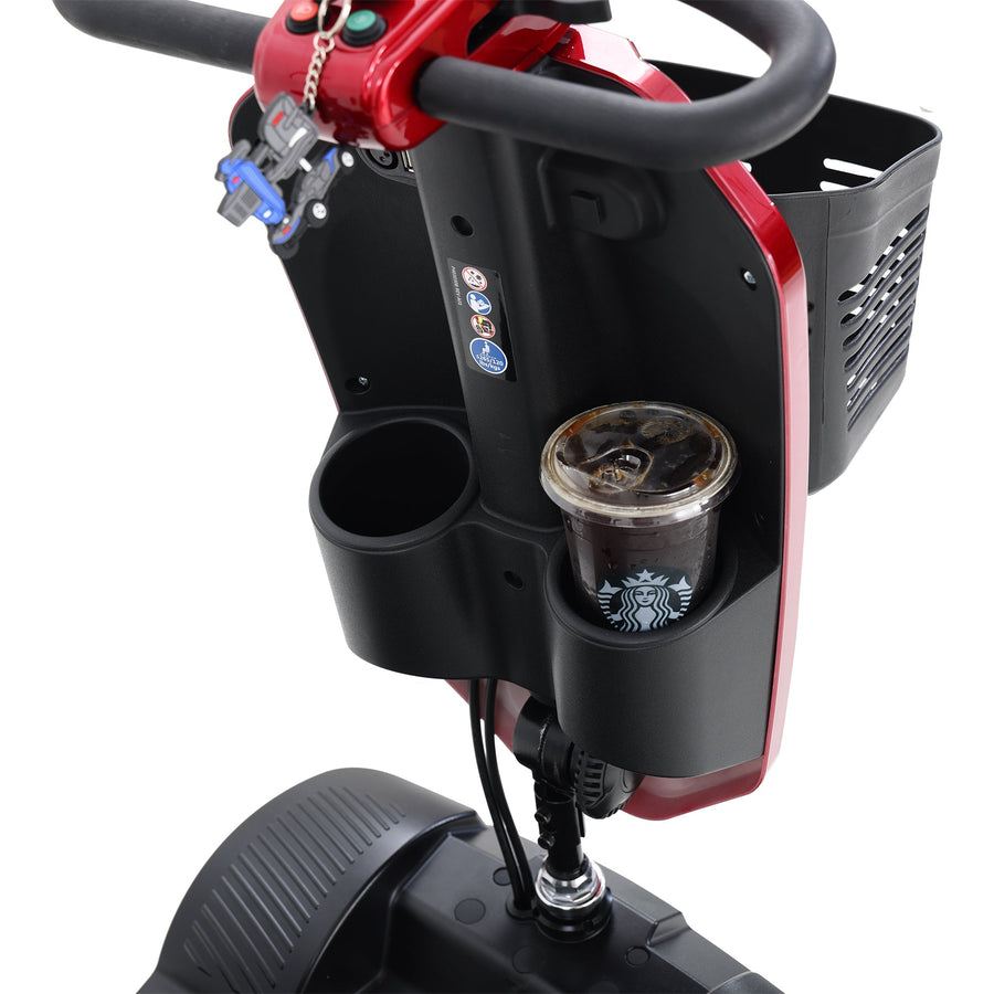 300W Motor Compact Mobility Scooter With Windshield, 300 lbs Capacity Compact Mobility Scooter Wheelchair for Adults, Outdoor Mobility Scooter with Cup Holders & USB Charging Port, SS1906