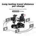 300W Motor Mobility Scooter, SEGMART Mobility Scooter with Cup Holders & USB Charging Port, 4 Wheel Electric Outdoor Compact Wheelchair for Adults Senior, Charger and Basket Included, Grey, SS1914