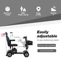 300W Motor Mobility Scooter, SEGMART Mobility Scooter with Cup Holders & USB Charging Port, 4 Wheel Electric Outdoor Compact Wheelchair for Adults Senior, Charger and Basket Included, Grey, SS1914