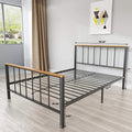 Metal Platform Bed Frame with Headboard, SEGMART Full Size Bed Frame for Girls Boys, Metal Bed Frame with Metal Slat Support, Platform Bed Frame with Solid Construction & Footboard, Black, L