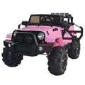 12V Ride on Cars for Girls Boys, Power Ride on Toys with Remote Control, SEGMART Pink Electric Cars for Kids, Ride on Truck with Safety-Belt, Spring Suspension, Lights&MP3, Gift for Kids, L