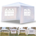 Outdoor Party Tent with 3 Side Walls, 10' x 10' White Backyard Tent for Outside, 2021 Upgraded Patio Gazebo Sunshade Shelter, Outdoor Wedding Canopy Tent for Parties Garden Pool, I7412