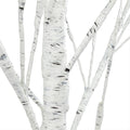 4 Feet Pre-Lit Christmas Tree with Lights, Upgraded 48 LED Birch Christmas Tree Christmas Ornament for Festival, Wedding, Party, Indoor and Outdoor Home Decoration, White, LL124