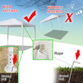 Segmart 10' x 10' White Event Outdoor Canopy with Spiral Tubes