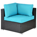 Clearance!Wicker Patio Sets, 7 Piece Patio Furniture Sofa Sets, 6 Rattan Wicker Chairs and Glass Table, All-Weather Patio Conversation Set with Cushions for Backyard, Porch, Garden, Poolside, L4481