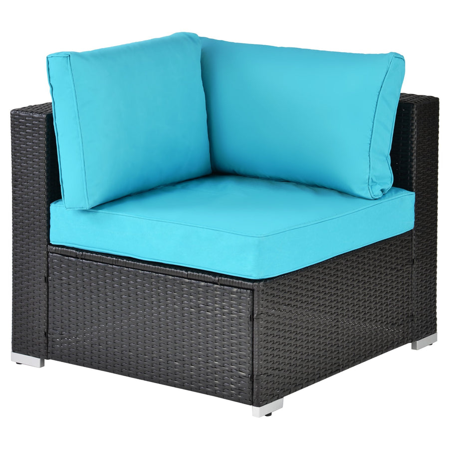 Clearance!Wicker Patio Sets, 7 Piece Patio Furniture Sofa Sets, 6 Rattan Wicker Chairs and Glass Table, All-Weather Patio Conversation Set with Cushions for Backyard, Porch, Garden, Poolside, L4481