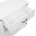 SEGMART Nightstand with 3 Drawers for Bedroom, 27.4''*15.9''*27.95'' Elegant Dresser Cabinet w/Nickel-Hued Knobs, 250lbs, White, S6298