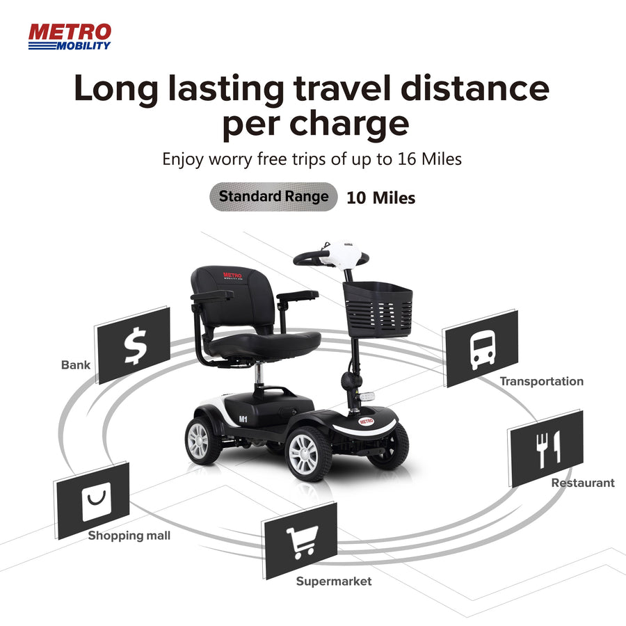 Segmart Mobility Scooters for Seniors, Heavy Duty Handicap Electric Scooters with 4 Wheel, Lightweight Compact Motorized Scooter with Headlights, Outdoor Power Scooter with Anti-Tip Wheels, Blue, SS113