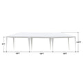 Patio Canopy Tent for Outside, 10' x 30' Outdoor Party Wedding Canopy with 7 Sidewalls, BBQ Shelter Canopy for Catering Garden Beach Camping, L1325