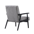 SEGMART Modern Tufted Accent Chair, Retro Modern Fabric Upholstered Wooden Lounge Chair, Grey, S13645