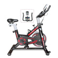 Indoor Cycling Bike, Professional Stationary Exercise Bike with LCD monitor, Bottle Holder, Smooth Belt Drive Cycling Bike, Adjustable Seat Bicycle Stationary Bike for Home Cardio Gym Workout, L5885