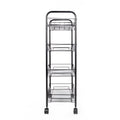 Segmart 10.24"W x 17.32"D x 33.46"H 4-Shelf Freestanding Shelves, Black