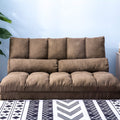 Floor Sofa Bed, Foldable Double Chaise Lounge Sofa Chair with Two Pillows, Adjustable Floor Couch and Sofa for Living Room and Bedroom, Lazy Sofa Floor Chair for Gaming, Sleeper and Reading, L2791