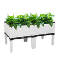 Plastic Raised Garden Bed Kit, Planting Box Container Set of 4 for Indoor & Outdoor Use, Vegetables Raised Garden Bed Set with Legs for Flower Vegetable Grow, SS2240