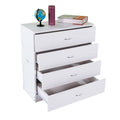 Segmart White Wood Chest Cabinet, 26" x 13" x 29" Durable MDF Wood Chest Cabinet with Metal Handles, Simple Bedroom Furniture Chest of Drawers for Closet to Storing Clothes, Cosmetic, S7893