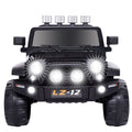 Electric Ride on Car, 12V Kid Ride on Cars with 2.4G Remote Control, Electric Ride on Truck Car with LED Lights, Horn, MP3 Player, Black Battery-Powered Ride on Toys for Boys Girls, 3 Speeds, L6448
