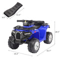 6V Electric Kids Ride-On Car ATV, Electric 4-Wheeler ATV Quad, Single Drive Ride on Car Toy with LED Lights, Music Board, Horn, Motorized Cars for 3-5 Years Kids, K2271