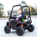 OFF-ROAD UTV WITH ROOF KIDS CARS 12V KIDS TOYS WITH R/C PARENTAL REMOTE ELECTRIC VEHICLES FOR BOYS GIRLS