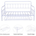 Twin Metal Trundle Bed Frame, SEGMART Twin Trundle Beds with Trundle Included, Daybed & Trundle with Metal Slat Support, Twin Daybed for Adults Kids Teens, Bed Frame No Box Spring Needed, H527