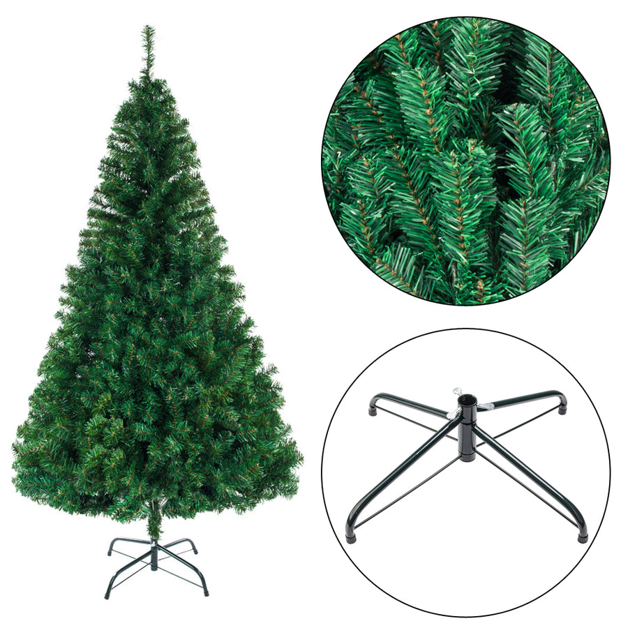 SEGMART 8FT Christmas Tree with 1138 Tips, Upgraded Artificial Christmas Tree with Solid Metal Stand, Indoor/Outdoor Christmas Decorations for Home, Festival, Party, Easy Assembly, Green, LL304