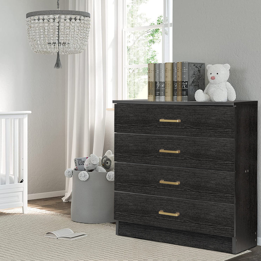 Segmart 4 Chest of Drawers for Bedroom, 26" x 13" x 29" Classic Metal Handles, Durable MDF Wood, S7914