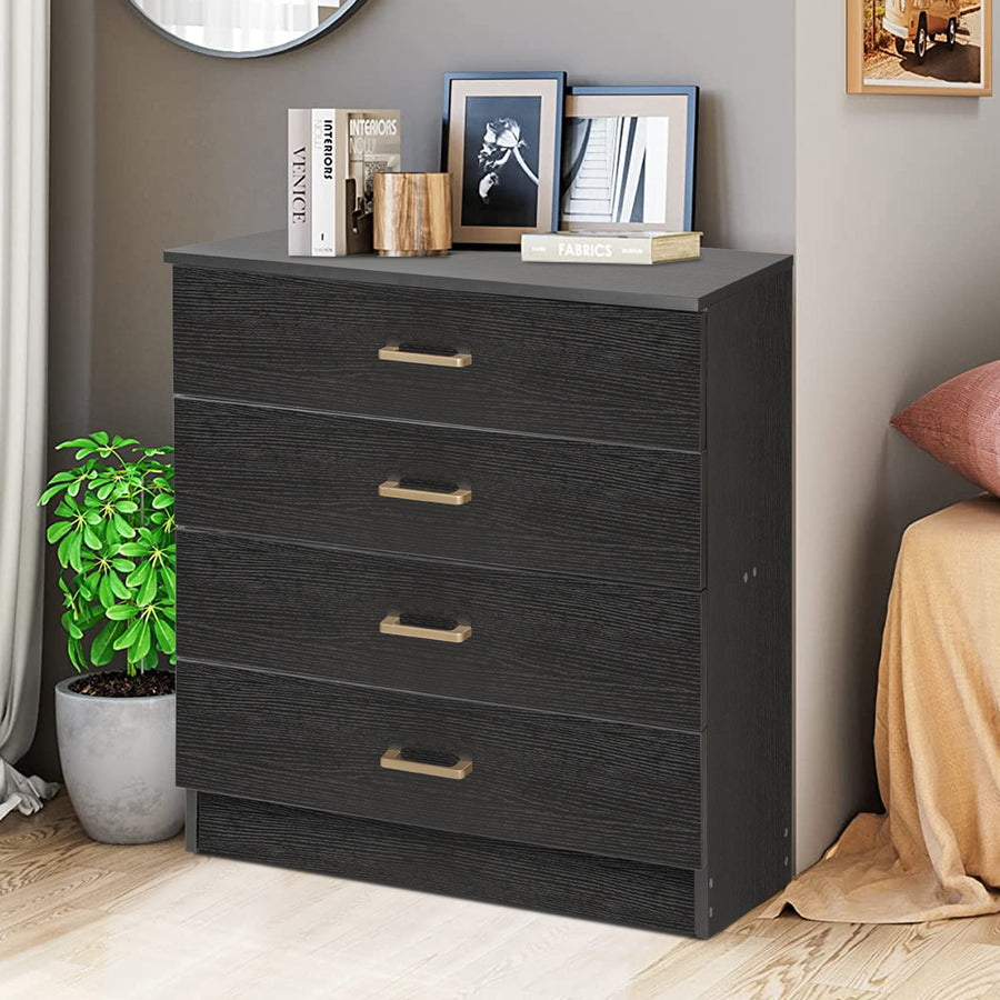 Segmart 4 Chest of Drawers for Bedroom, 26" x 13" x 29" Classic Metal Handles, Durable MDF Wood, S7914