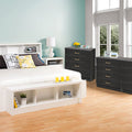 Dressers for Bedroom, Heavy Duty 4-Drawer Wood Chest of Drawers, Modern Storage Bedroom Chest for Kids Room, Black Vertical Storage Cabinet for Bathroom, Closet, Entryway, Hallway, Nursery, L2027