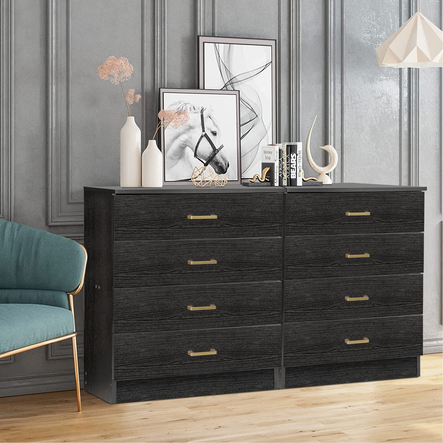 Segmart 4 Chest of Drawers for Bedroom, 26" x 13" x 29" Classic Metal Handles, Durable MDF Wood, S7914