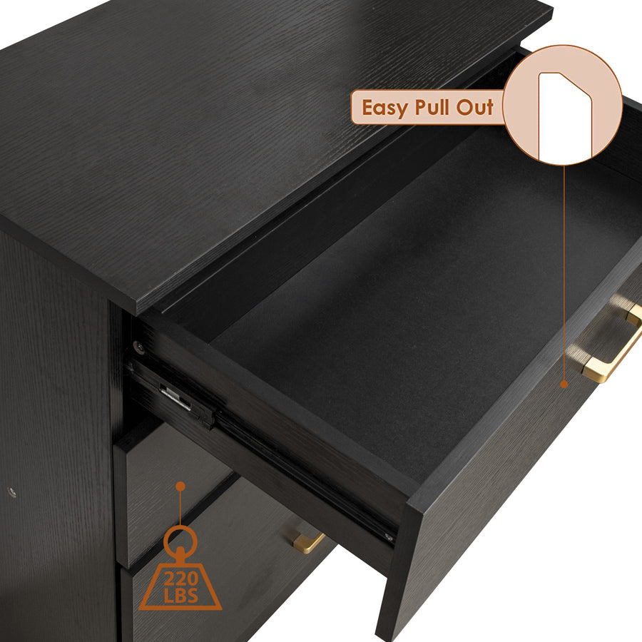 Segmart 4 Chest of Drawers for Bedroom, 26" x 13" x 29" Classic Metal Handles, Durable MDF Wood, S7914
