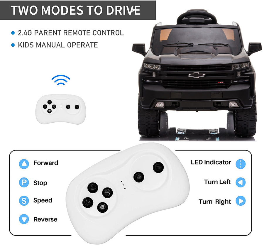 OFFICIAL LICENSED CHEVROLET KIDS CARS 12V KIDS TOYS WITH R/C PARENTAL REMOTE