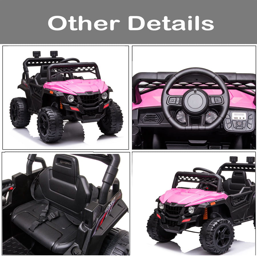 OFF-ROAD UTV TRUCK RIDE ON CAR KIDS CARS 12V KIDS TOYS WITH R/C PARENTAL REMOTE ELECTRIC VEHICLES FOR BOYS GIRLS
