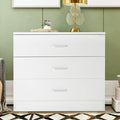 Dressers, Heavy Duty 3-Drawer Wood Chest of Drawers, Modern Storage Bedroom Chest for Kids Room, White Vertical Storage Cabinet for Bathroom, Closet, Entryway, Hallway, Nursery, L2018