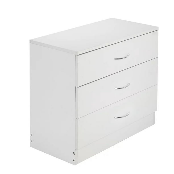 3-Drawer Dresser, Heavy Duty Wood Chest of Drawers, Modern 3 Drawer Dresser, Storage Bedroom Chest for Kids Room, Bathroom, Closet, Entryway, Hallway, Nursery, White Vertical Storage Cabinet, L2010