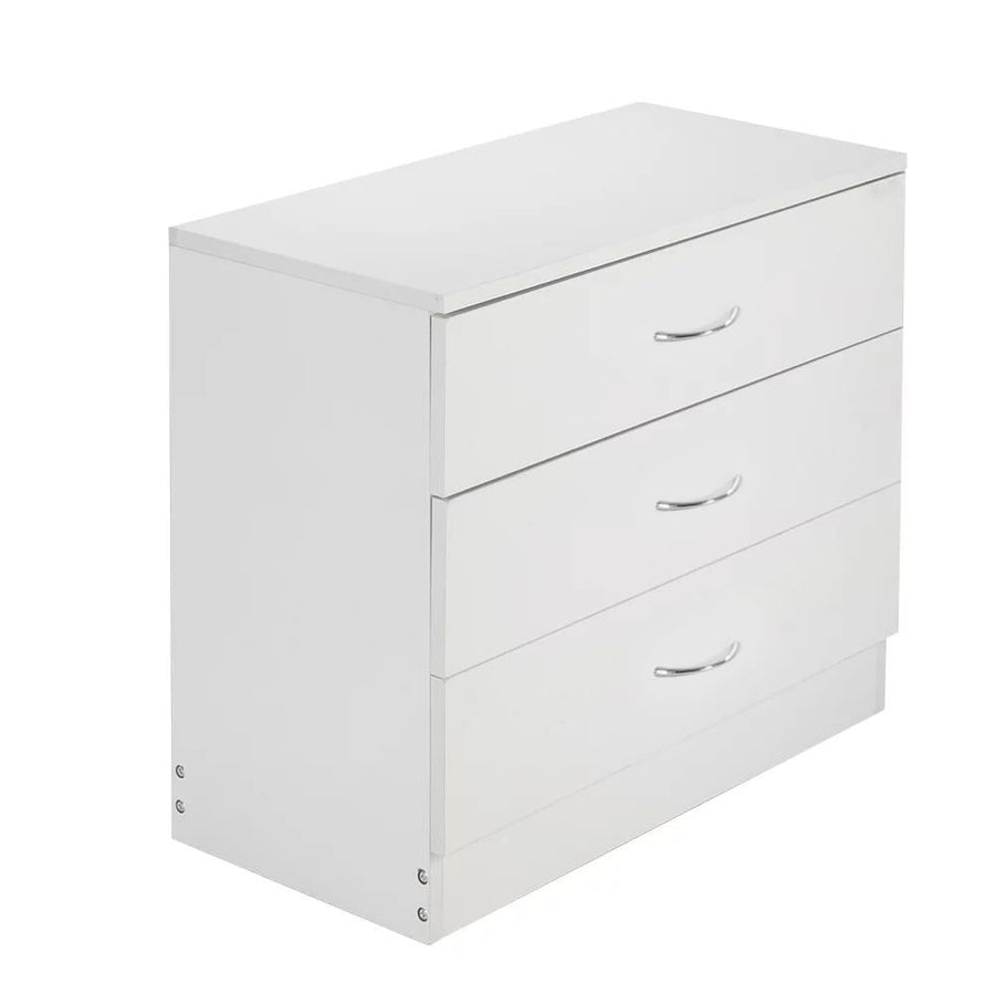 Dressers for Bedroom, Heavy Duty 3-Drawer Wood Chest of Drawers, Modern Storage Bedroom Chest for Kids Room, White Vertical Storage Cabinet for Bathroom, Closet, Entryway, Hallway, Nursery, L2026