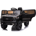 12V Ride on Toys Truck, Chevrolet Silverado Kids Ride on Cars with Remote Control, Ride on Truck for Boys Girls, Black Electric Cars Christmas Gifts w/ Spring Suspension, LED Light, L11