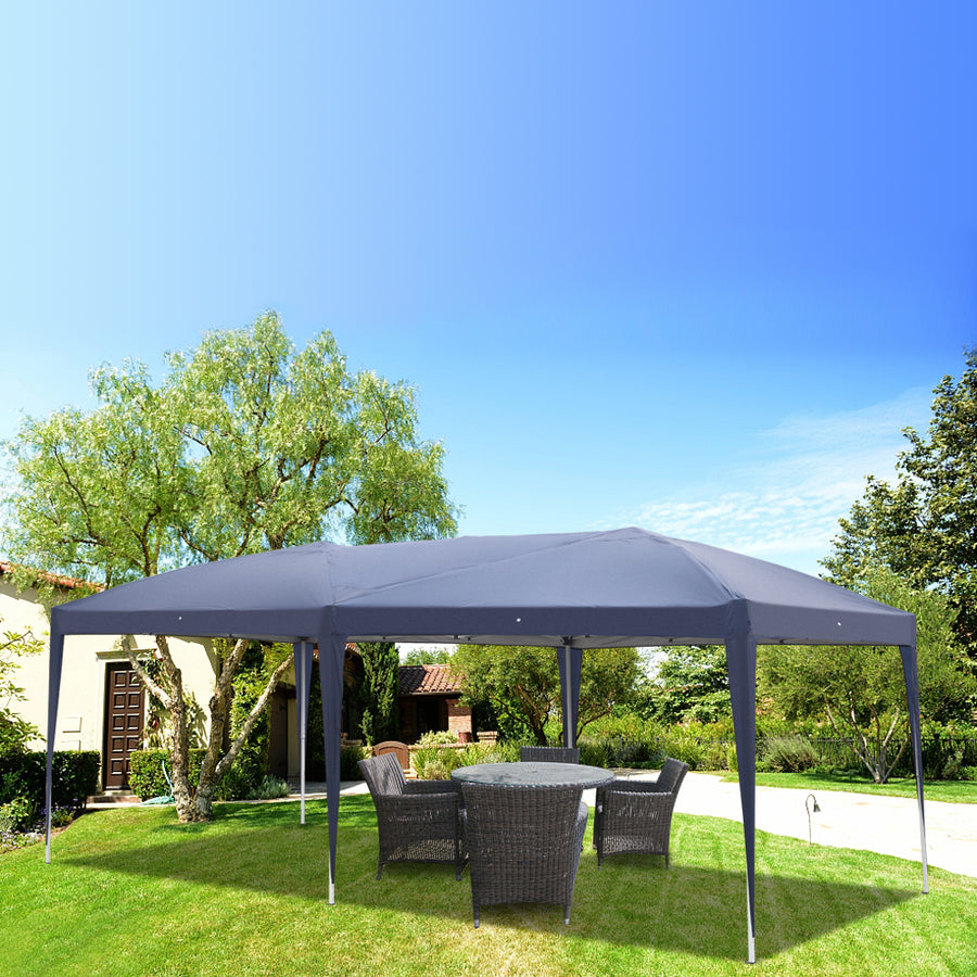 Pop Up Canopy Tent with 4 Sidewalls, 10 x 20 ft Portable Shade Instant Folding Canopy with Carry Bag, Adjustable Folding Gazebo Tent for Sunshade, Waterproof Outdoor Tent for Patio Wedding Beach